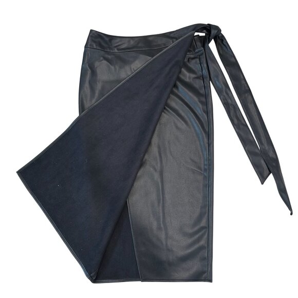Never Fully Dressed BUNDLE of 2 Wrap Faux Leather Midi Skirts With Waist tie 6 - Picture 1 of 11